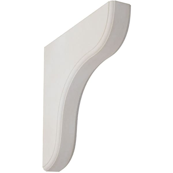 Ekena Millwork 1 3/4"W x 10 1/2"D x 10 1/2"H Eaton Wood Vintage Decor Bracket, Chalk Dust White BKTWD02X11X11EAWH - main